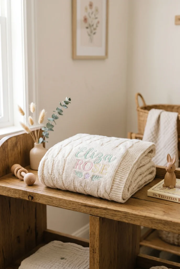 1. Personalized Baby Name Blanket