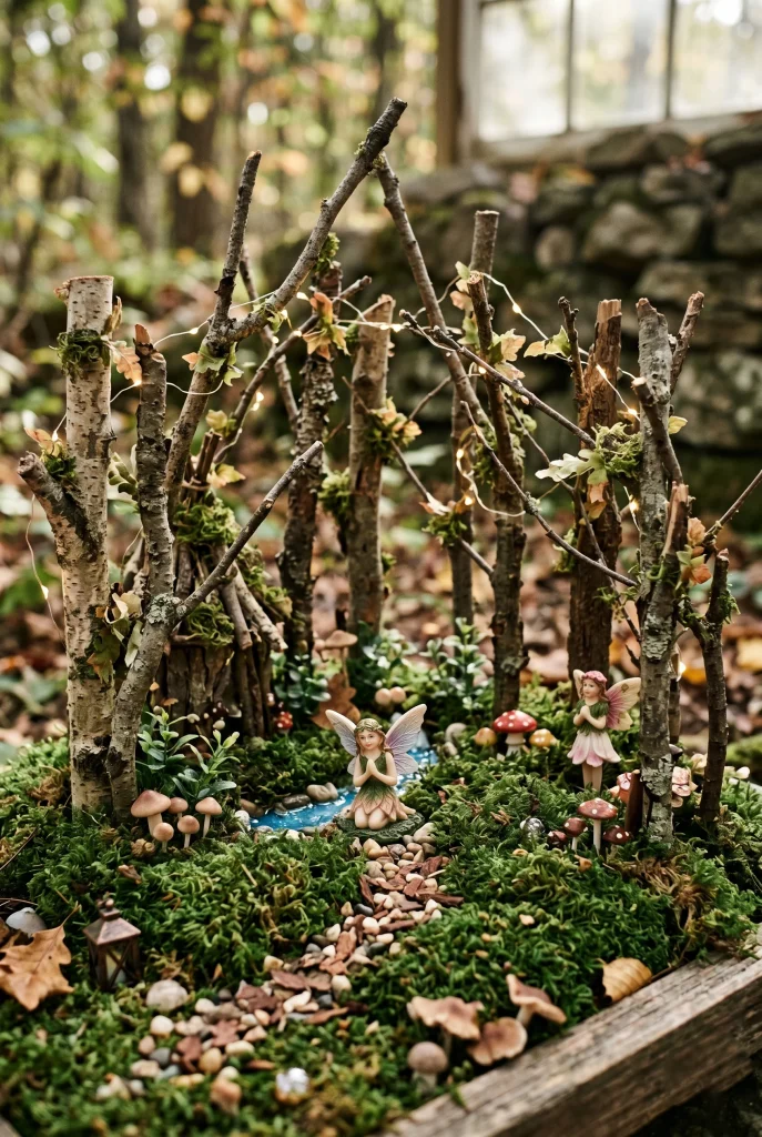 10. Create a Fairy Forest With Twigs and Moss