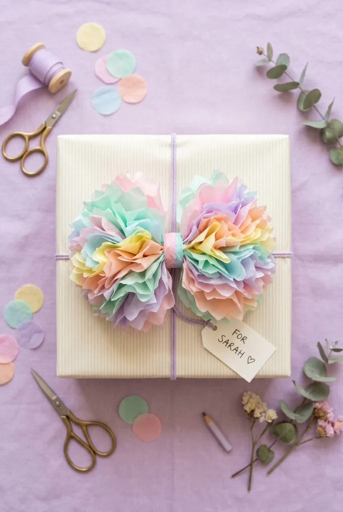11. DIY Pom Pom Bow