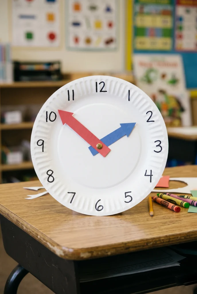 30 Fun Paper Plate Crafts Kids Will Absolutely Love Making 15 11. Paper Plate Clock