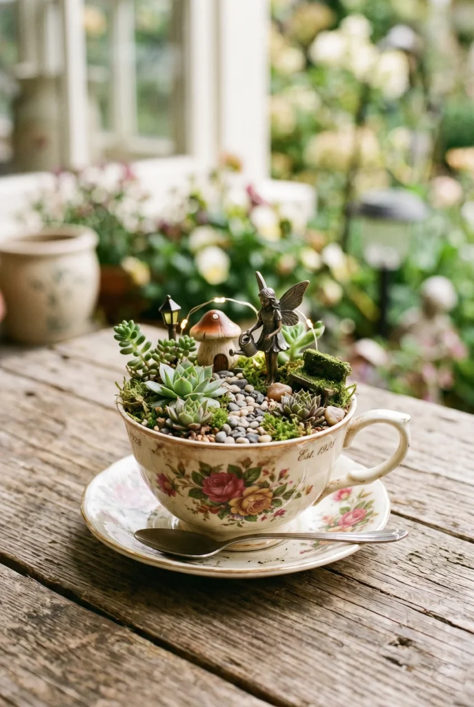 11. Try a Fairy Garden in a Teacup