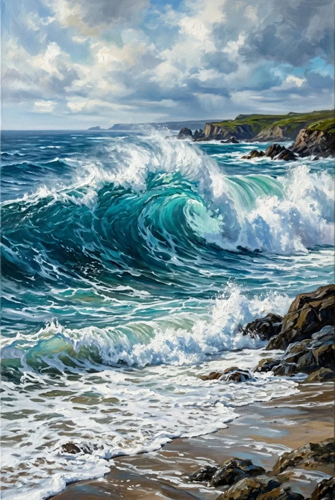 12. Coastal Wave Painting