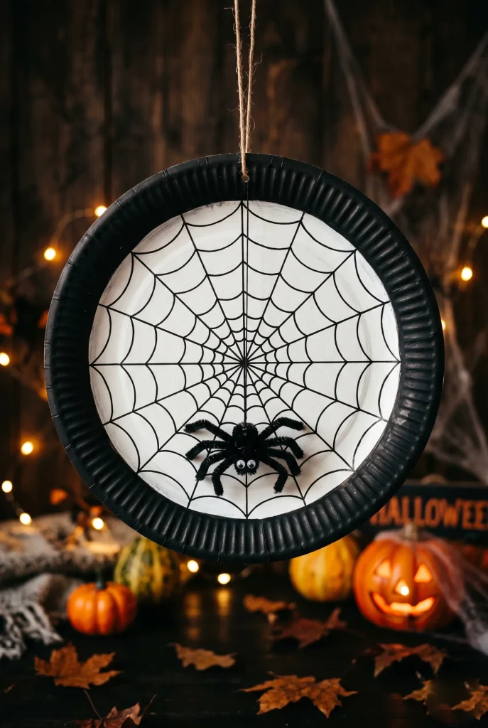 30 Fun Paper Plate Crafts Kids Will Absolutely Love Making 16 12. Paper Plate Spider Web