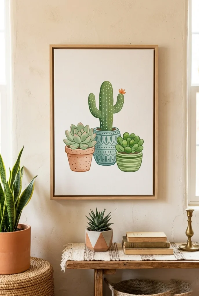 13. Simple Cactus and Succulent Art