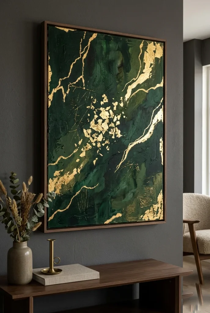 14. Gold Leaf Accents on Abstract Backgrounds