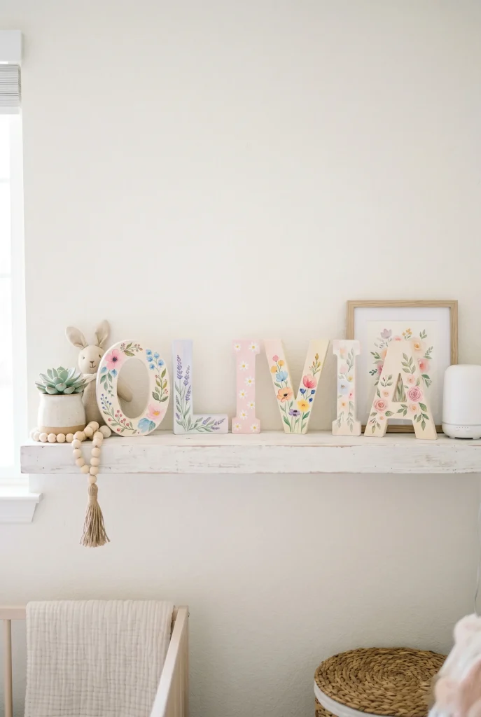 14. Painted Wooden Nursery Letters