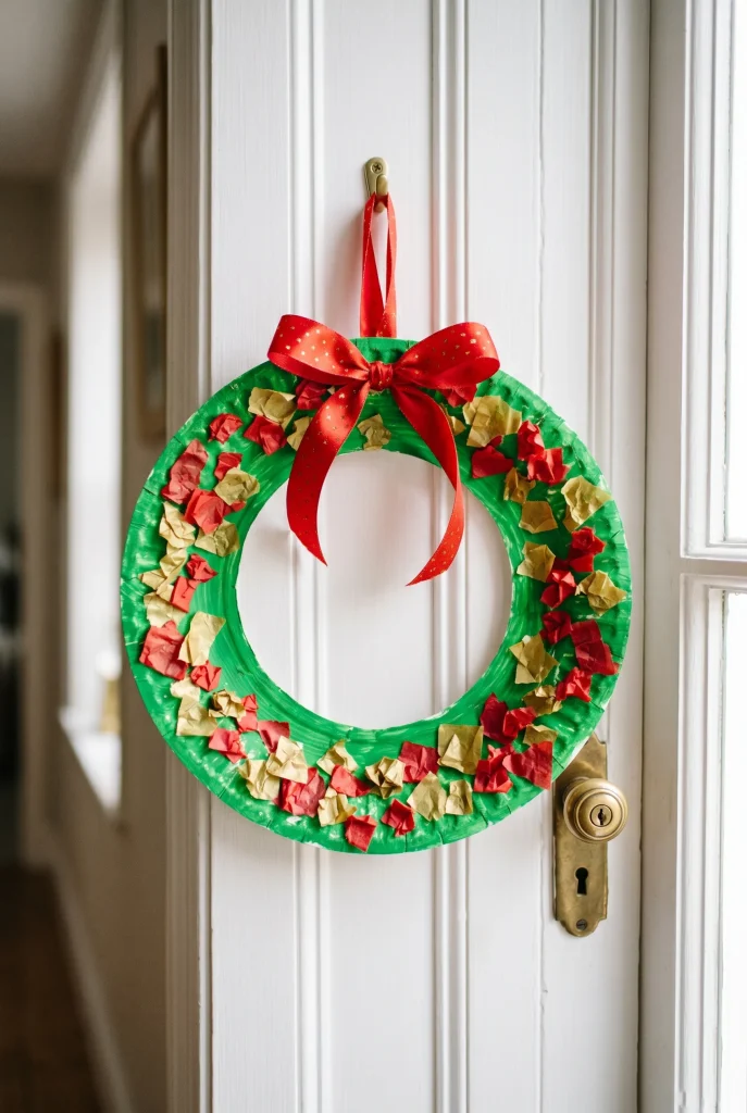 30 Fun Paper Plate Crafts Kids Will Absolutely Love Making 18 14. Paper Plate Wreath