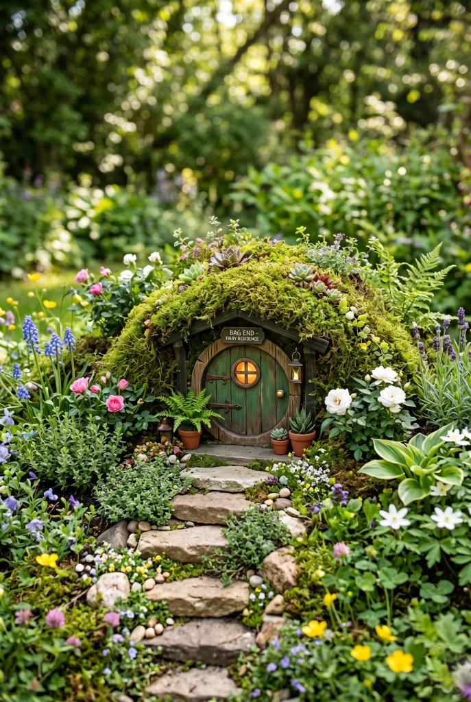 15. Create a Hobbit Hole Style Fairy Garden