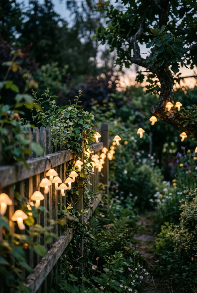 15. Use Mushroom Fairy Lights for Ambient Lighting