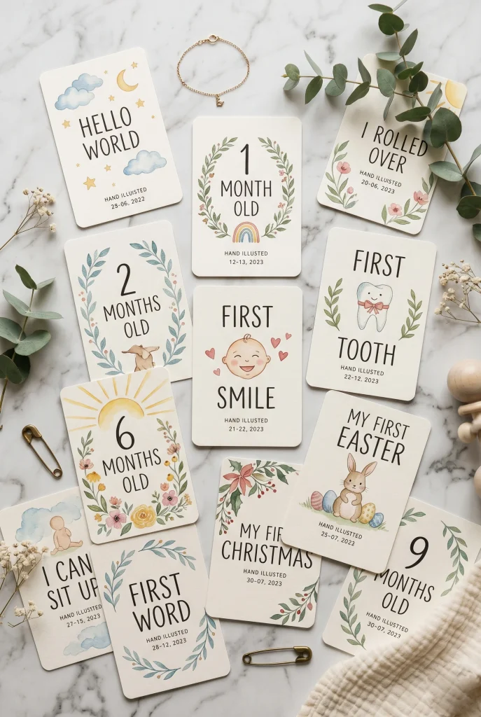 16. DIY Baby Milestone Cards