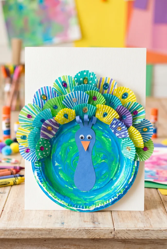 30 Fun Paper Plate Crafts Kids Will Absolutely Love Making 21 17. Paper Plate Peacock