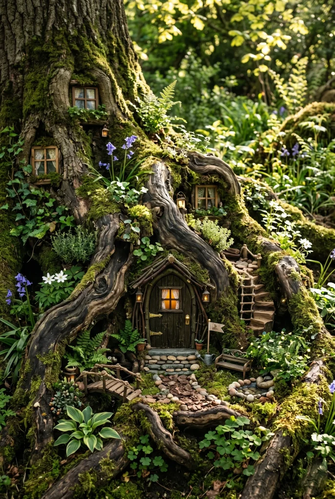 17. Use a Tree Root as a Natural Fairy Home