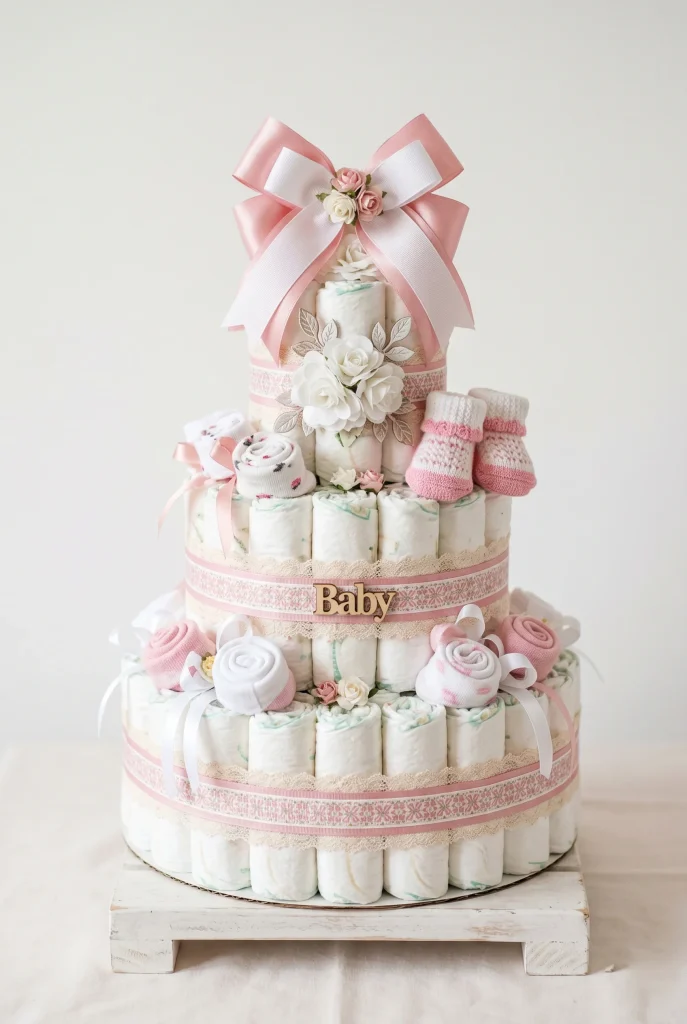 18. Diaper Cake as the Wrapping
