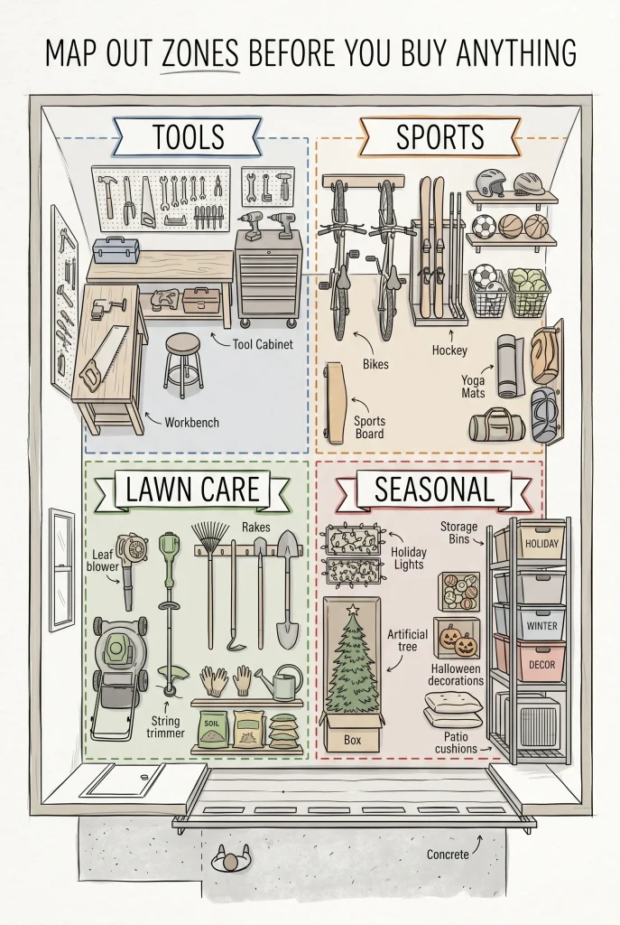 2. Map Out Zones Before You Buy Anything