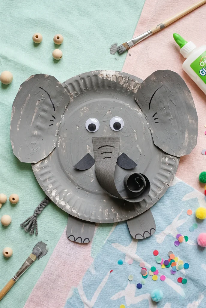 30 Fun Paper Plate Crafts Kids Will Absolutely Love Making 6 2. Paper Plate Elephant