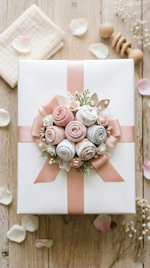 20. Baby Sock Corsage Topper