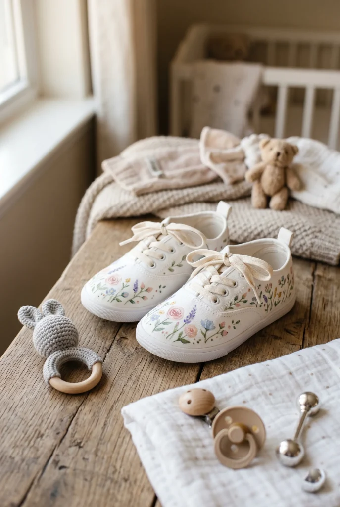 20. Hand Painted Baby Shoes