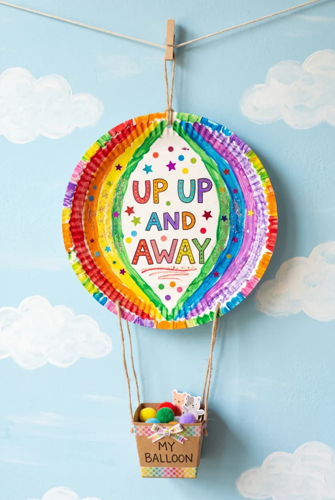 30 Fun Paper Plate Crafts Kids Will Absolutely Love Making 24 20. Paper Plate Hot Air Balloon