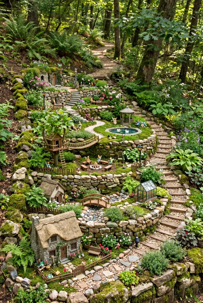 22. Build a Fairy Garden on a Slope