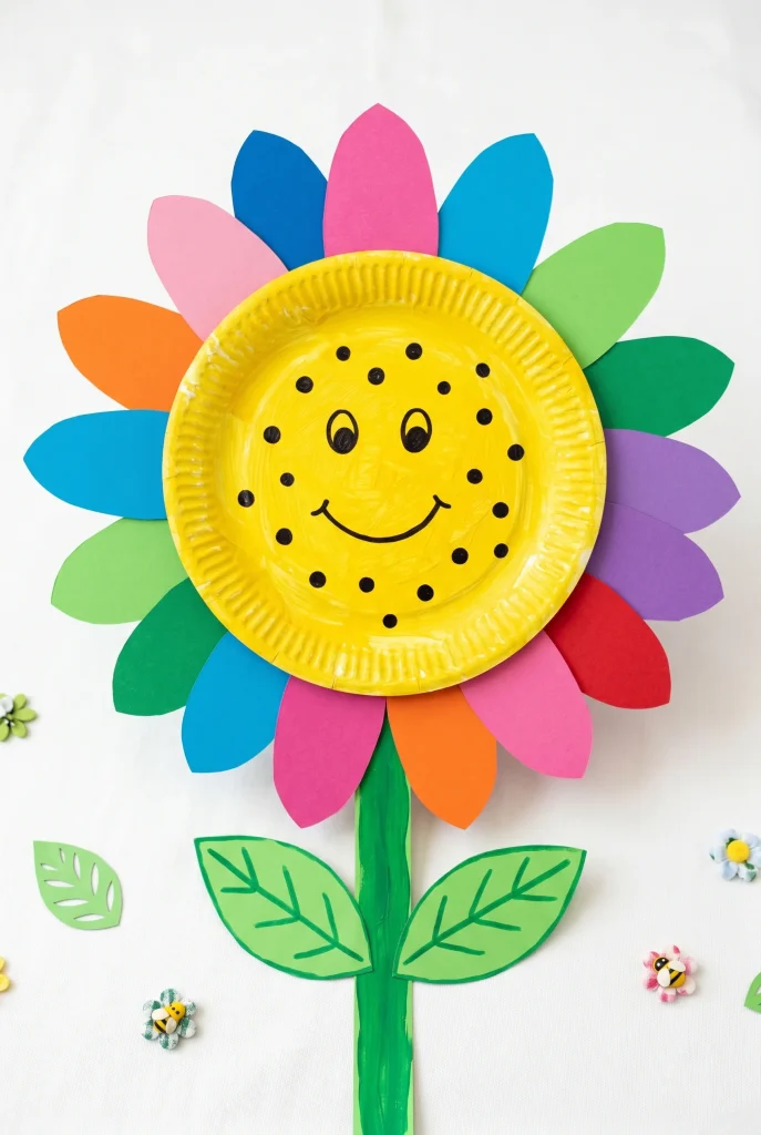 30 Fun Paper Plate Crafts Kids Will Absolutely Love Making 26 22. Paper Plate Flower