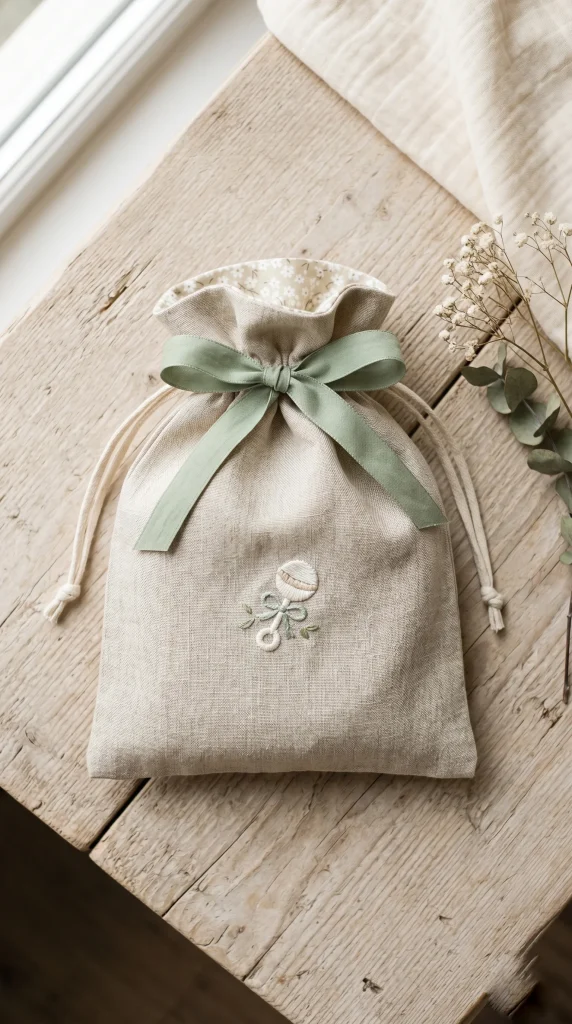 22. Reusable Gift Bag With Fabric Liner