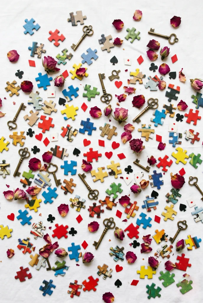 22. Scatter Loose Puzzle Pieces as Table Confetti