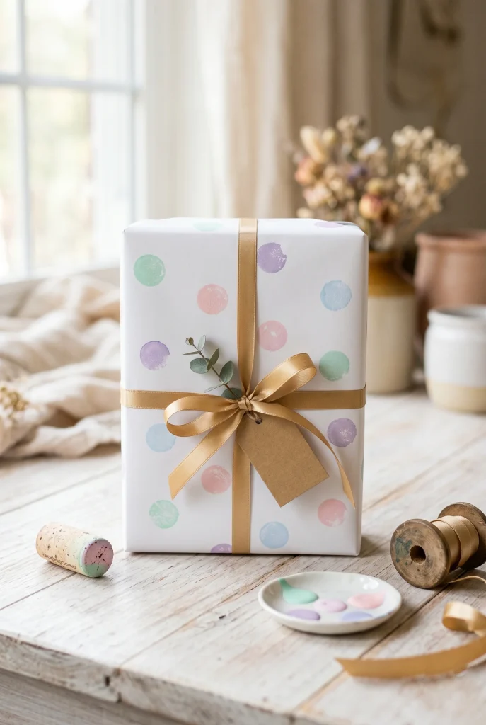 26. Stamped Polka Dot Paper