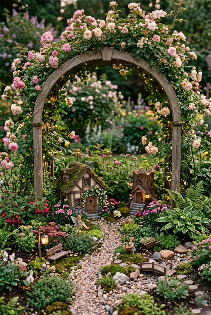 27. Build a Fairy Garden Under a Garden Arch