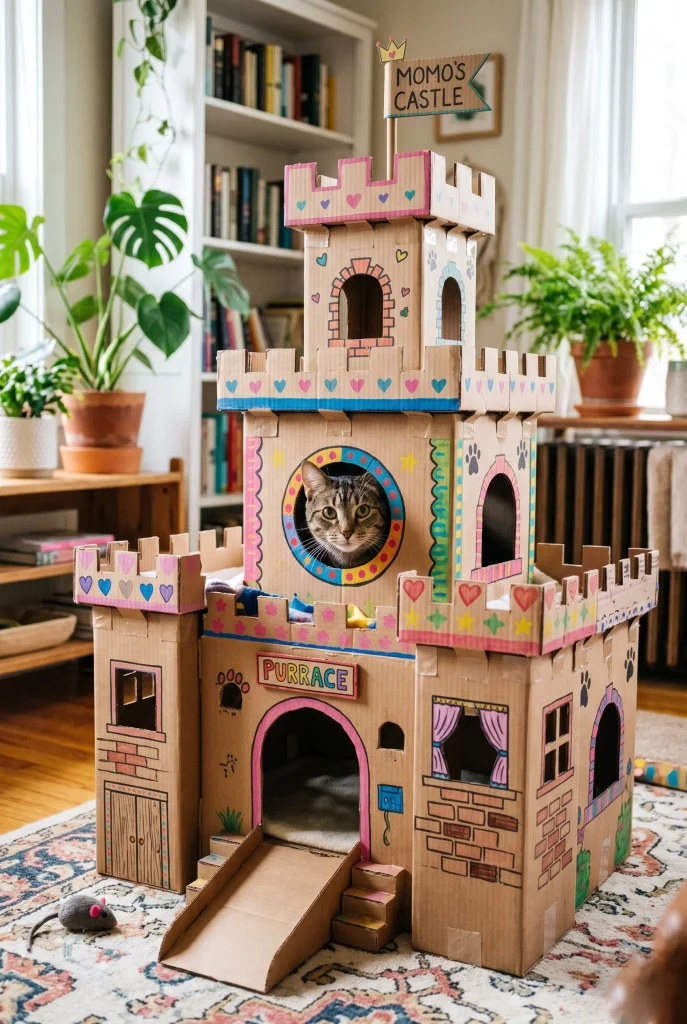 29. Cardboard Cat Castle