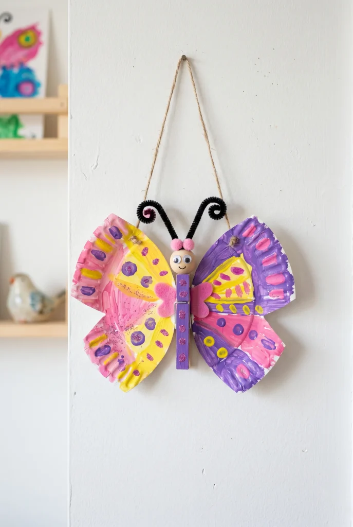 30 Fun Paper Plate Crafts Kids Will Absolutely Love Making 7 3. Butterfly Paper Plate Craft