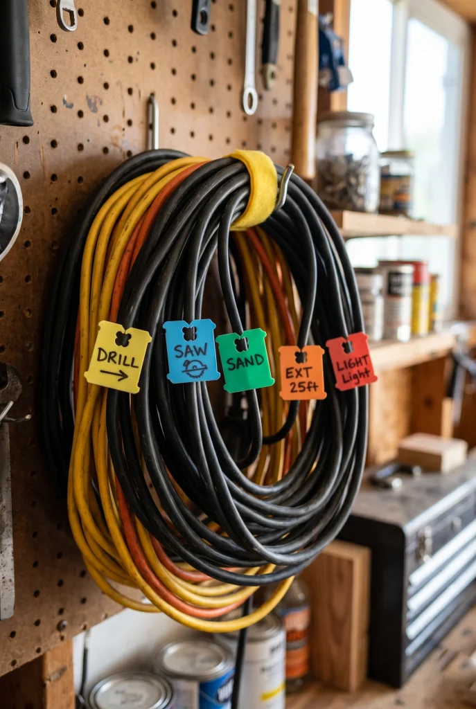 30. Label Electrical Cords With Bread Tags