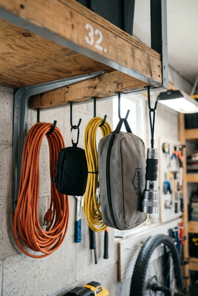 32. Add Under Shelf Hooks for Extra Hanging Storage
