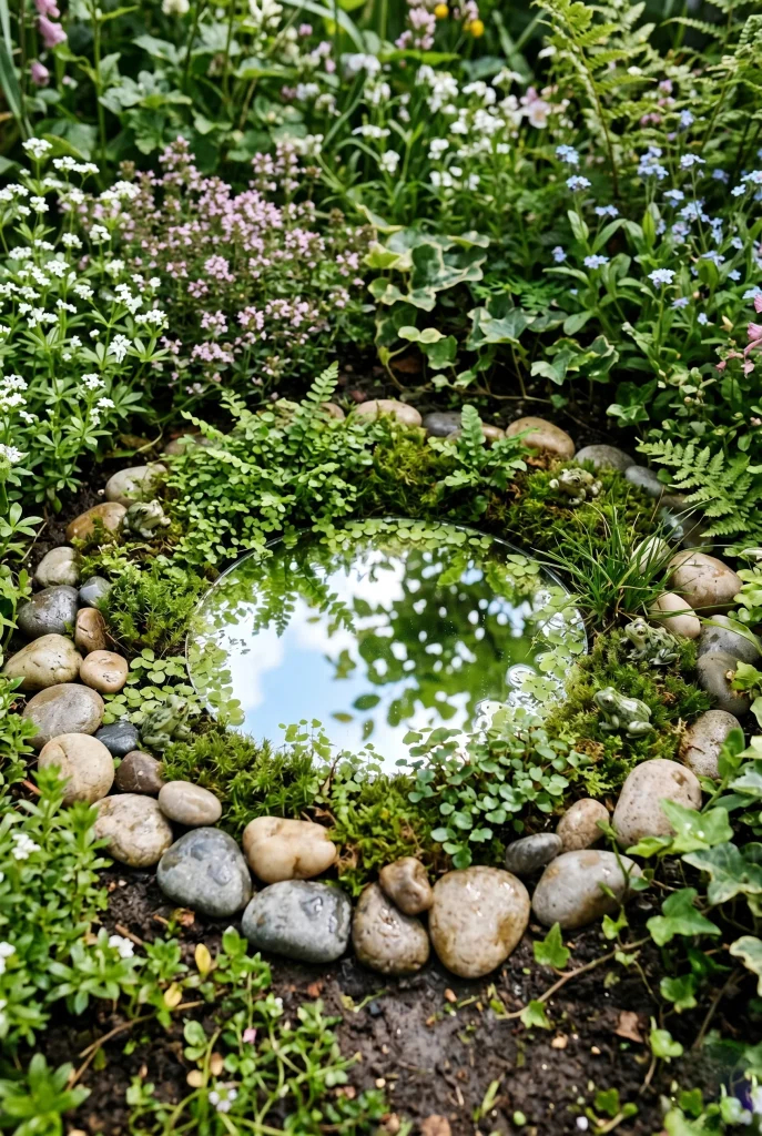 5. Add a Fairy Pond With a Mirror