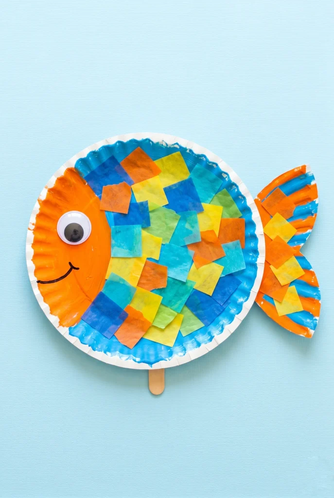 30 Fun Paper Plate Crafts Kids Will Absolutely Love Making 9 5. Paper Plate Fish