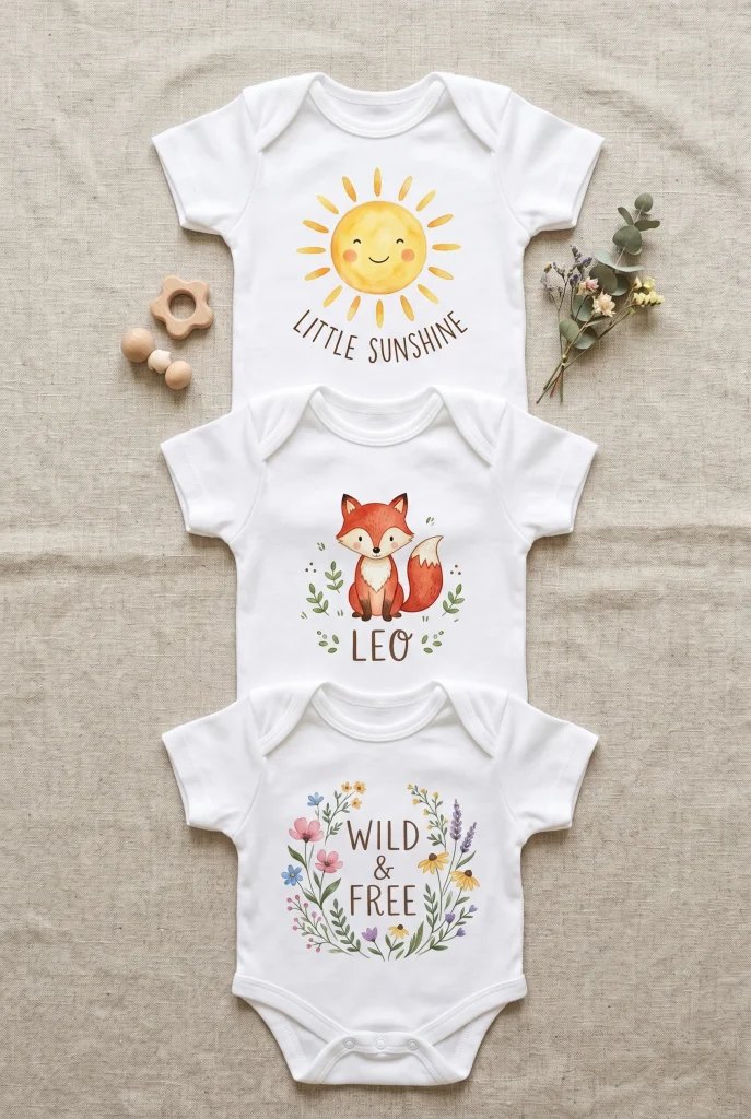 5. Personalized Baby Onesie Set