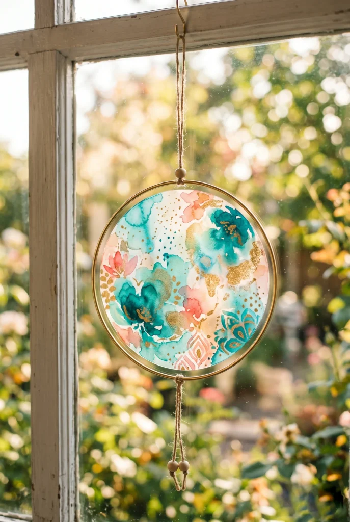 5. Watercolor Sun Catcher