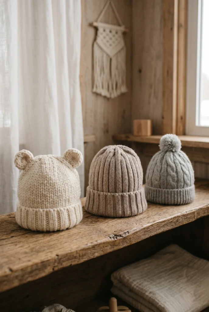9. Knitted Baby Hat Collection