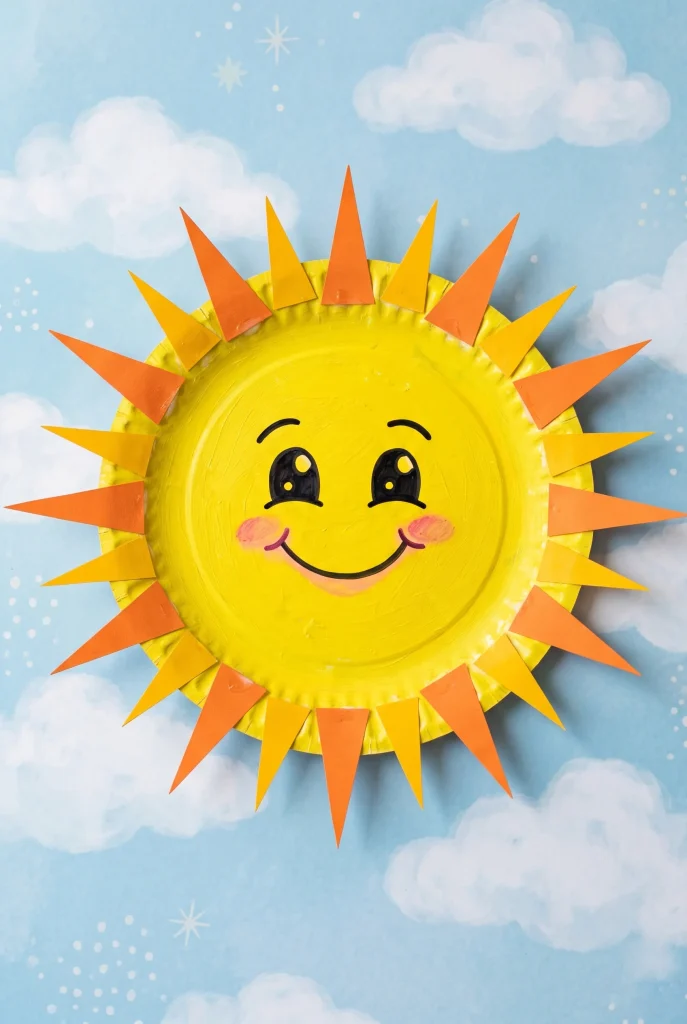 30 Fun Paper Plate Crafts Kids Will Absolutely Love Making 13 9. Paper Plate Sun