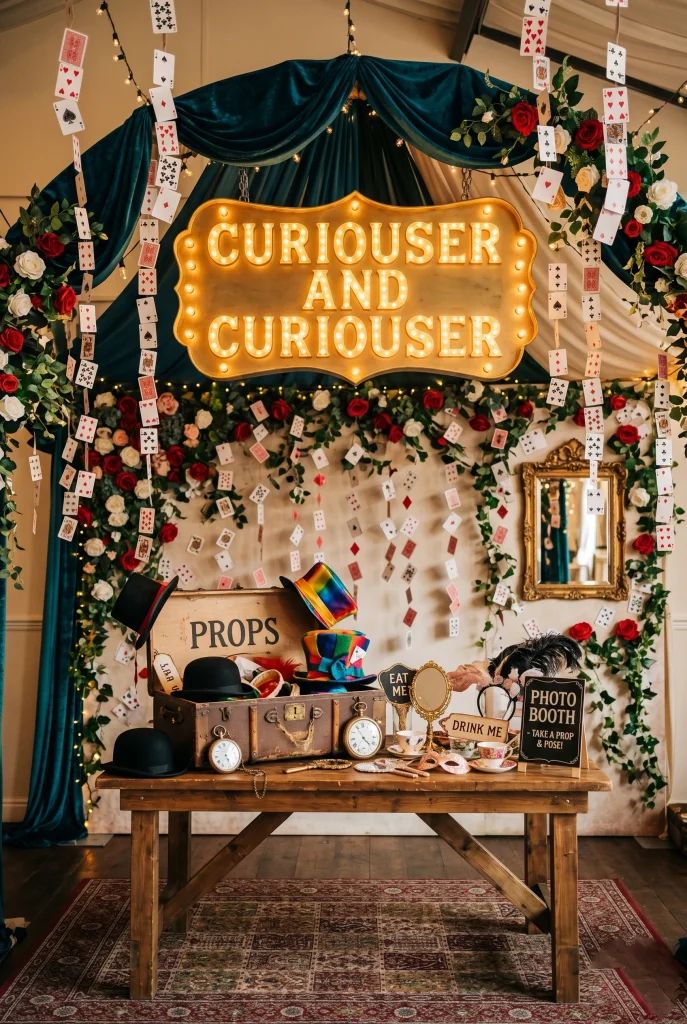9. Set Up a Curiouser and Curiouser Photo Booth
