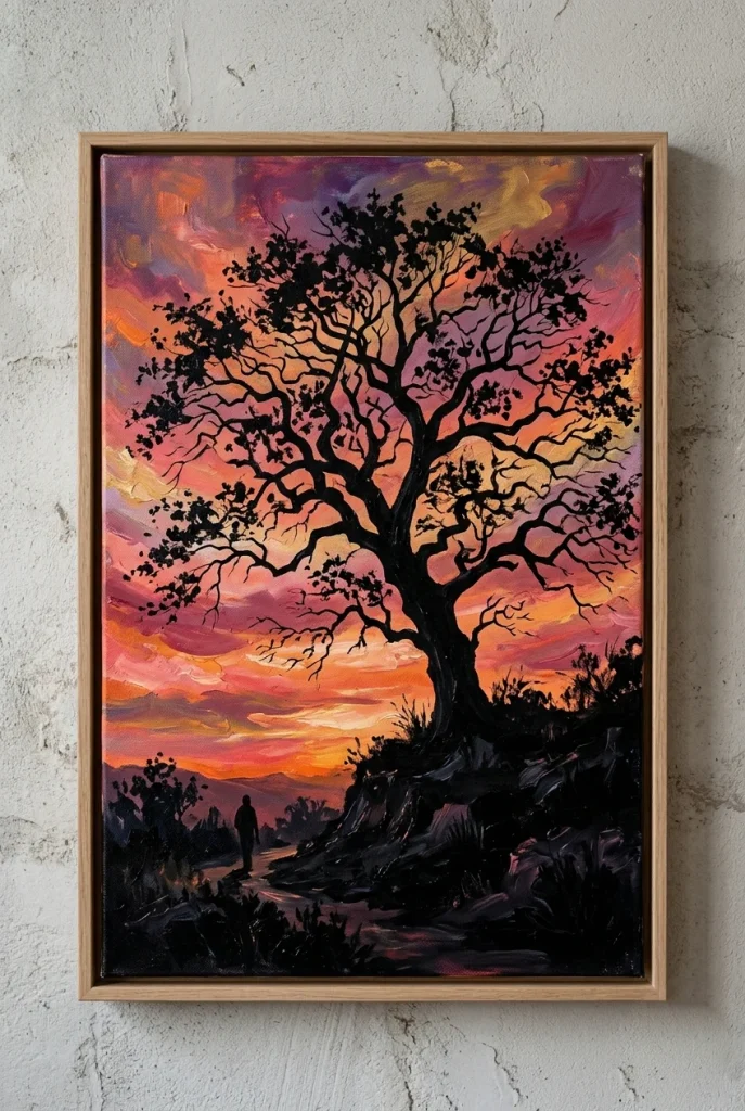 9. Silhouette Against a Colorful Sky