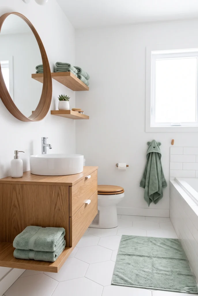 15 Kids Bathroom Ideas That Are Fun and Functional 17 13. Keep the Colour Palette to Three Colours Max