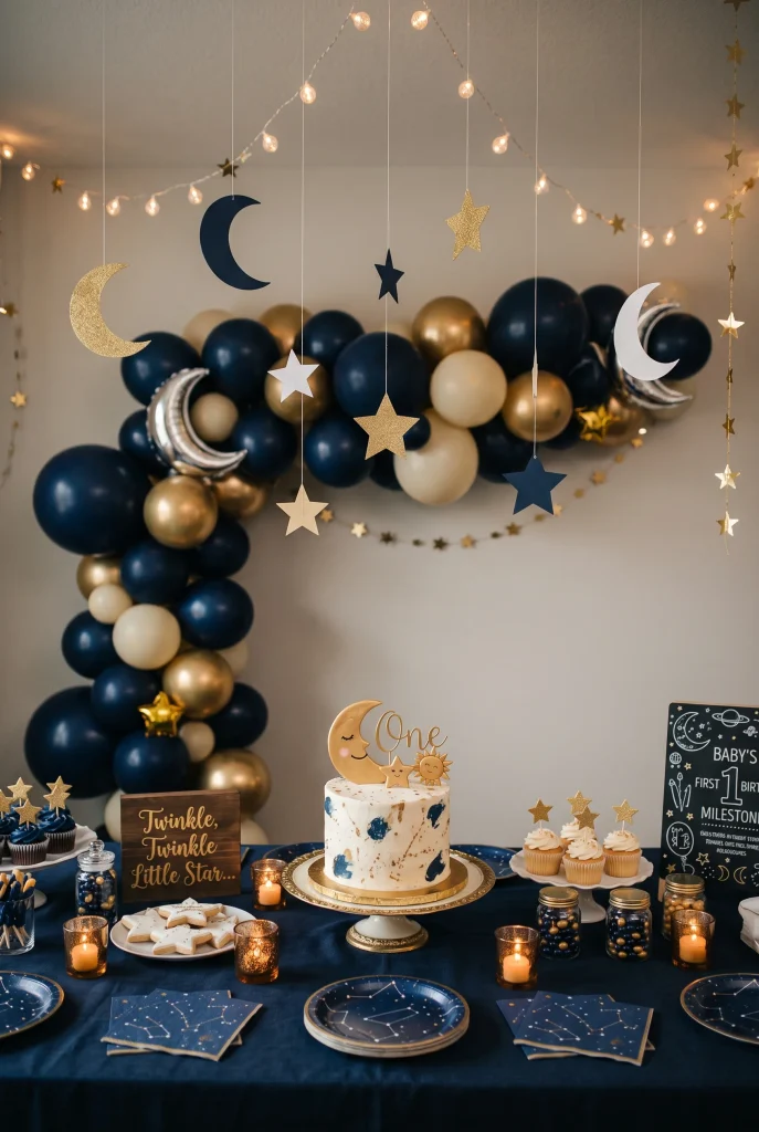 13 Boy First Birthday Party Ideas He'll Love 14 13. Moon and Stars Celestial Party