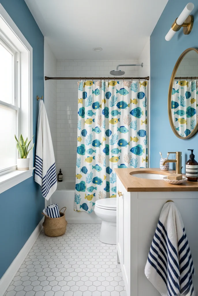 15 Kids Bathroom Ideas That Are Fun and Functional 9 5. Pick a Theme That Can Grow With Them