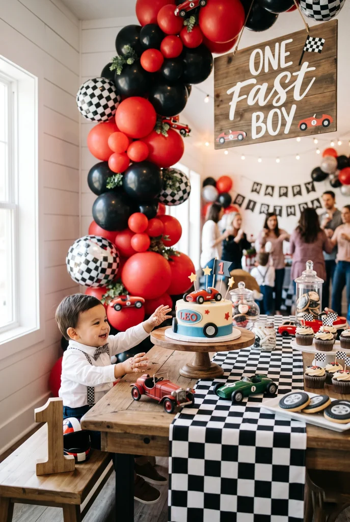 13 Boy First Birthday Party Ideas He'll Love 10 9. Vintage Race Car Theme